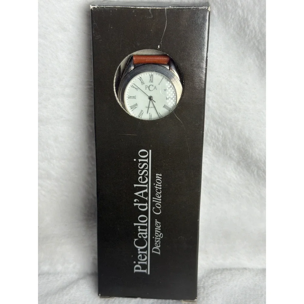 Vintage PierCarlo d'Alessio Watch New Original Box Roman Numeral 17353/04/06